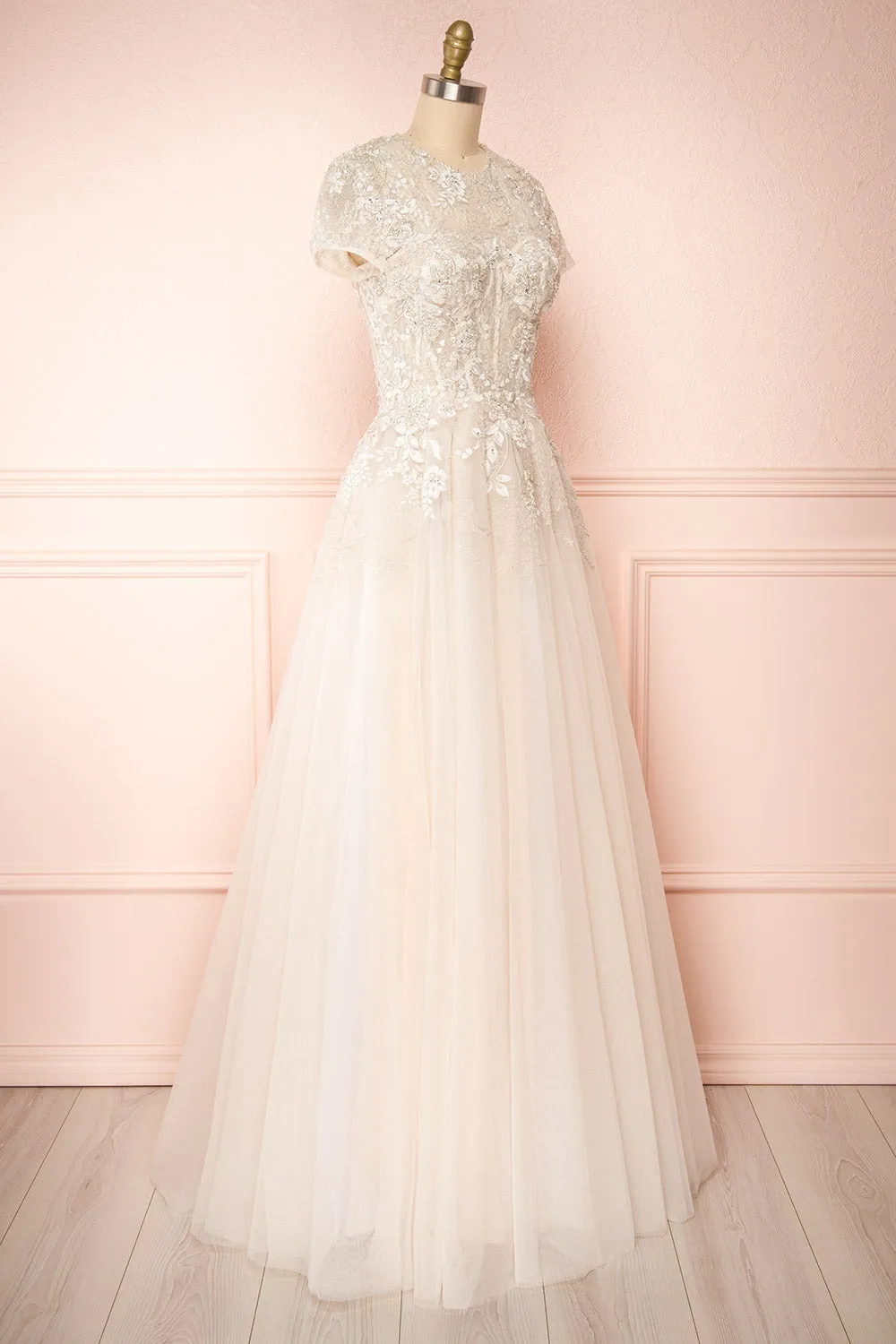 Amina | Embroidered A-Line Bridal Dress