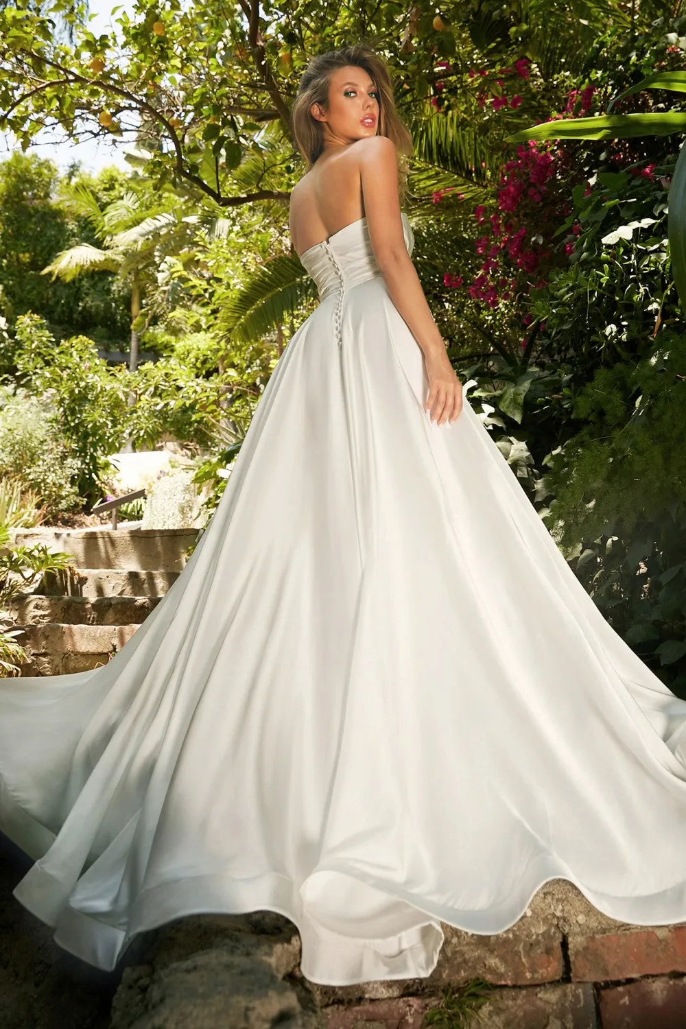 Ariane | White Strapless Bridal Dress