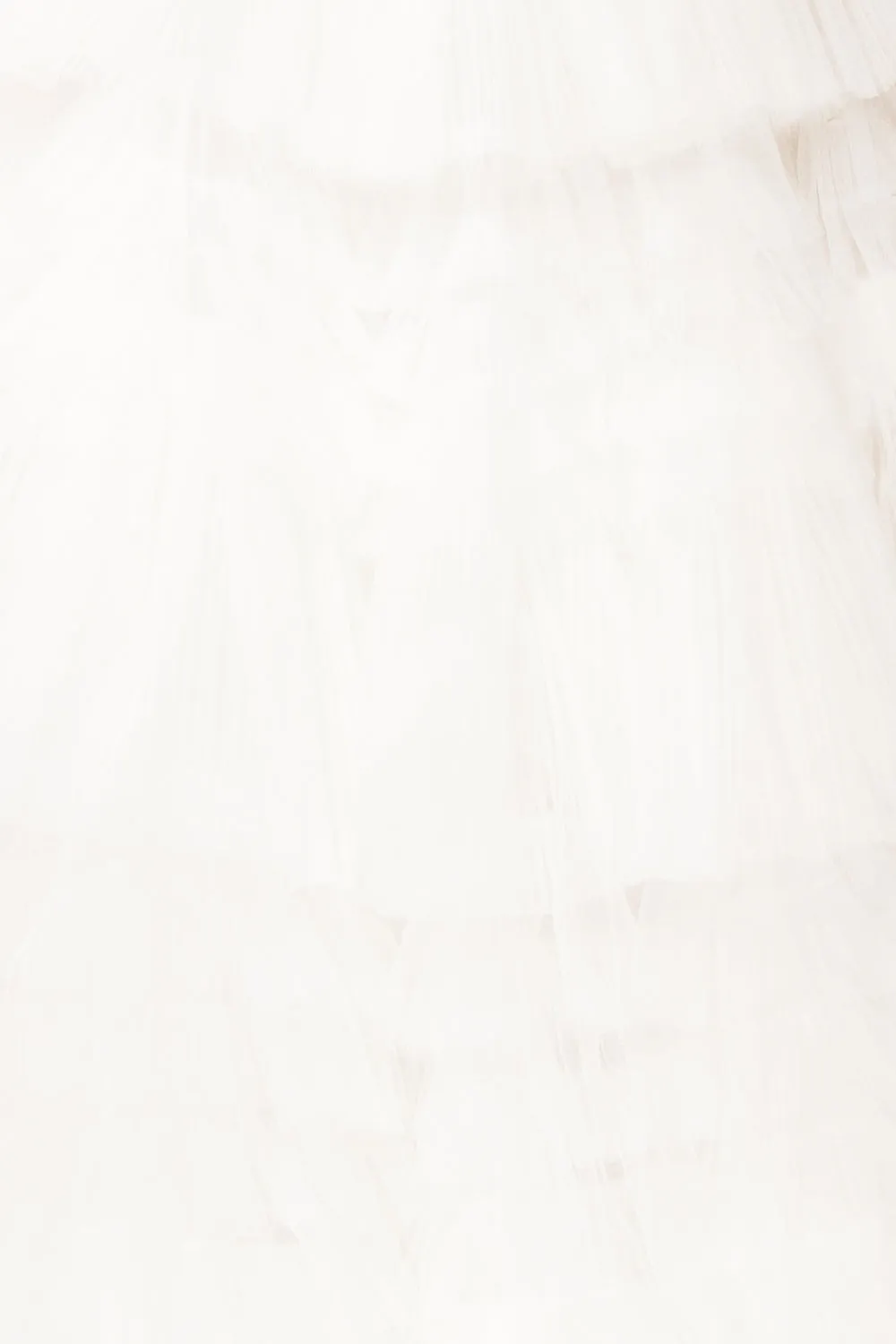 Aristee White | Bustier Layered Tulle Maxi Dress