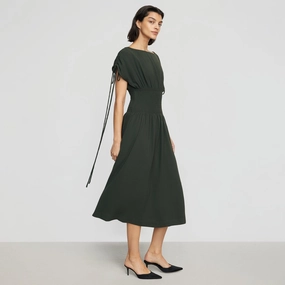Ayumi Gathered-Shoulder Dress