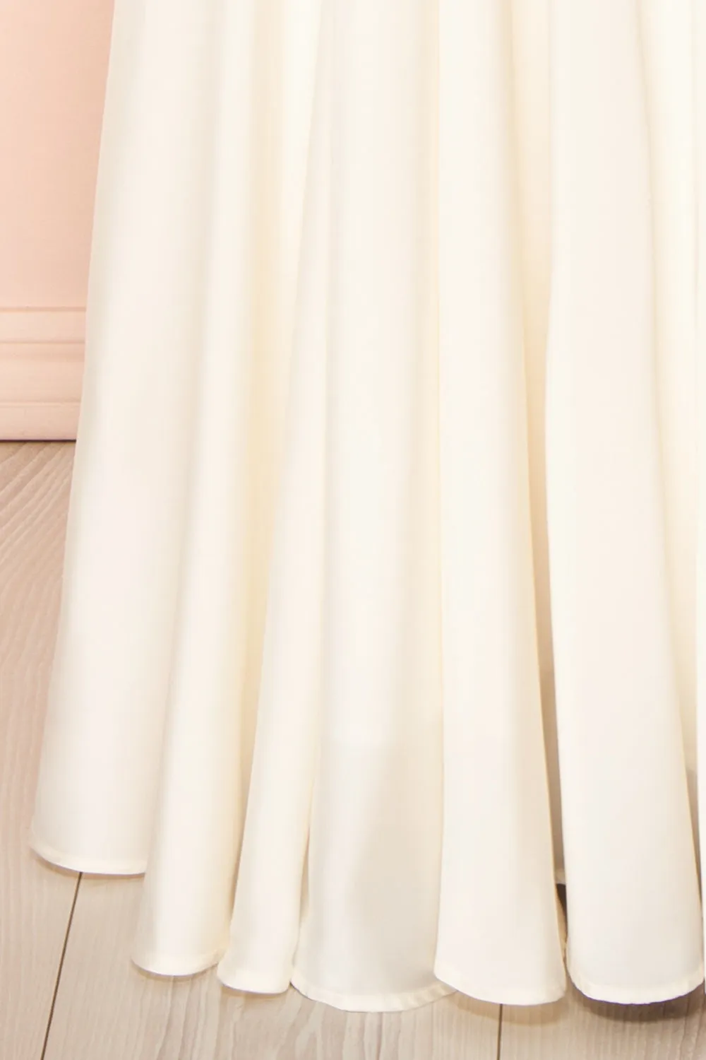 Delfina | Maxi Bridal Satin Dress w/ Slit