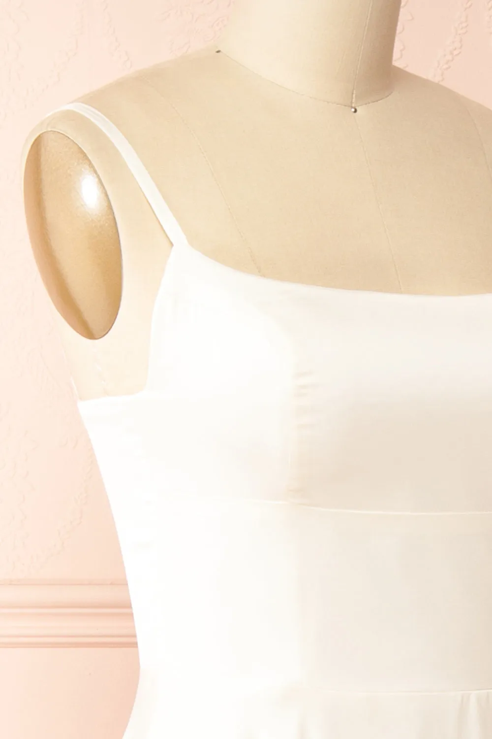 Delfina | Maxi Bridal Satin Dress w/ Slit