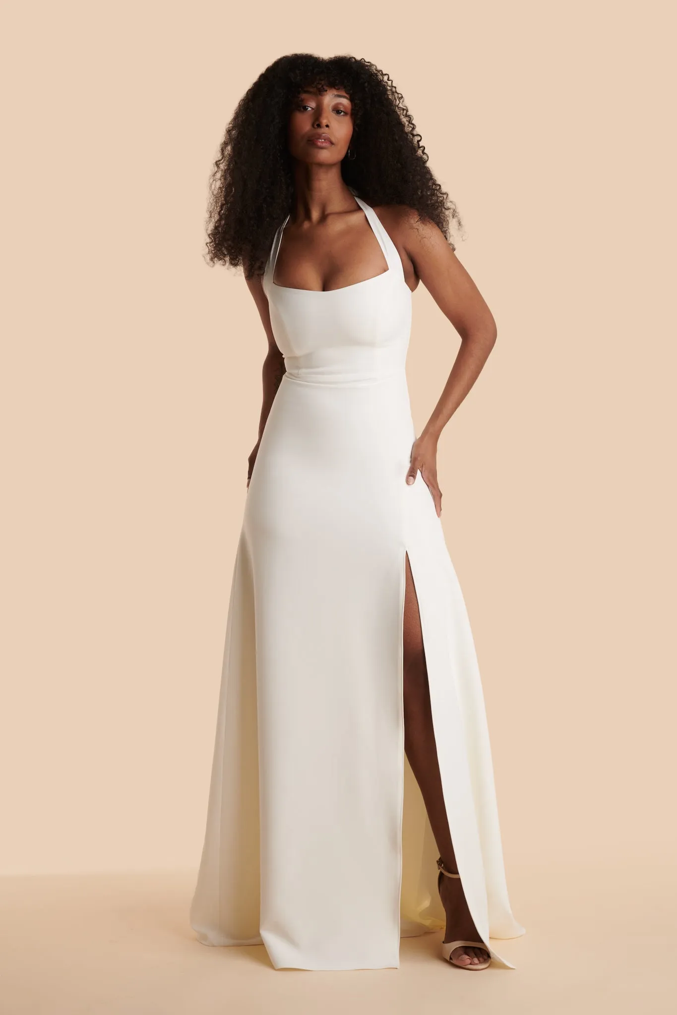 Denisia Ivory | Bridal Maxi Dress w/ Train