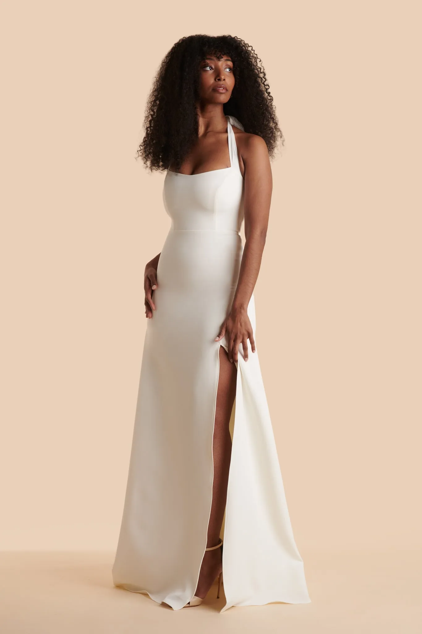 Denisia Ivory | Bridal Maxi Dress w/ Train