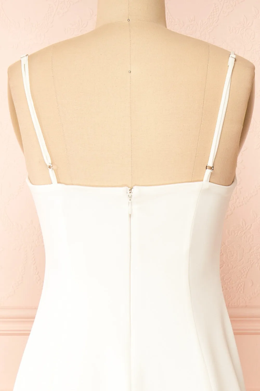 Estella Ivory | Maxi A-line Dress w/ Slit