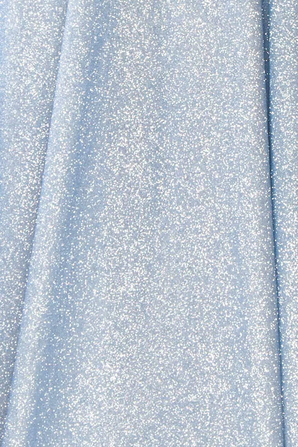 Fitzi Light Blue | Sparkly Strapless Maxi Dress w/ Slit