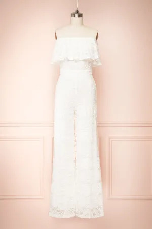 Isolabella | White Lace Jumpsuit