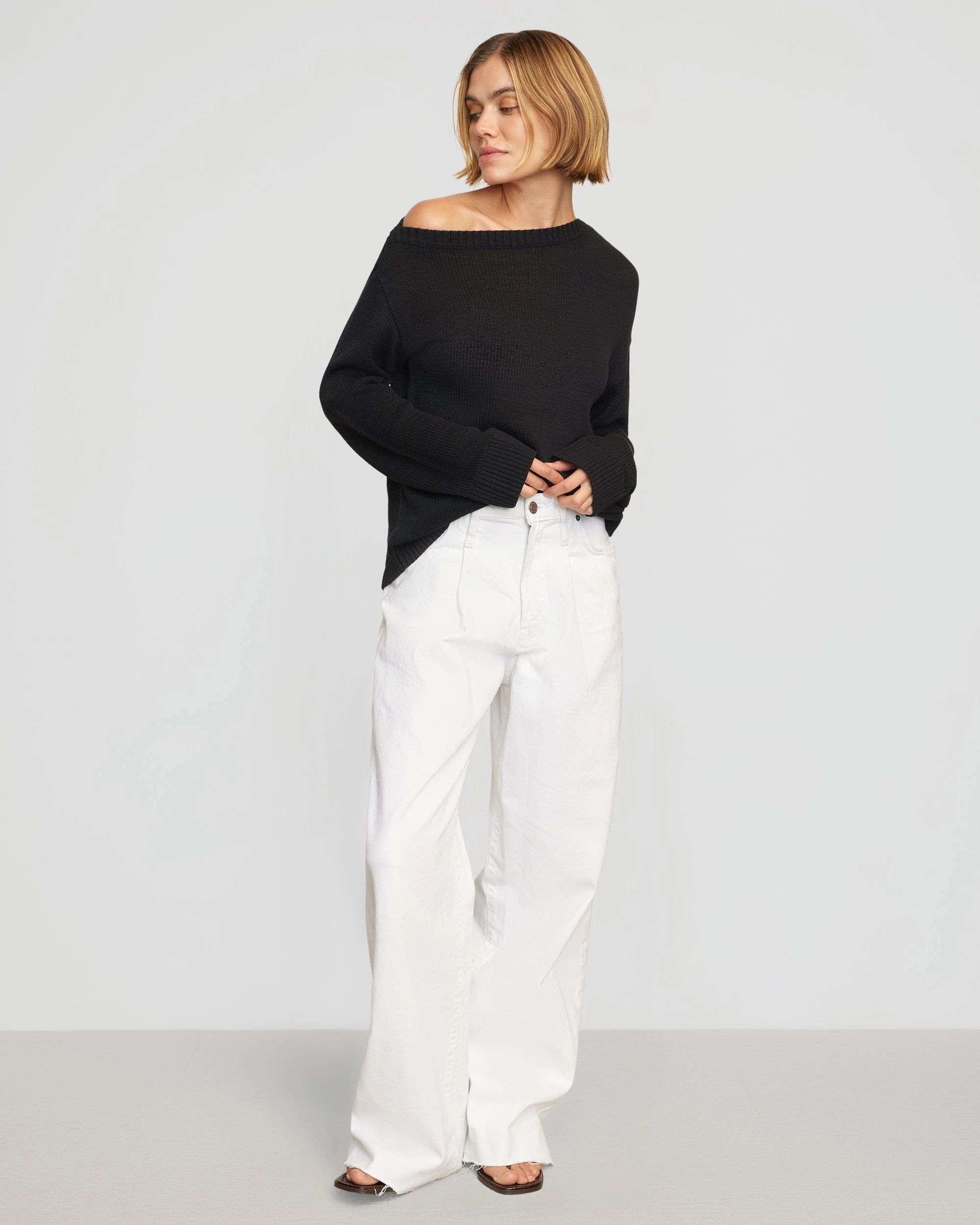 Issa Lightweight Off-Shoulder Sweater