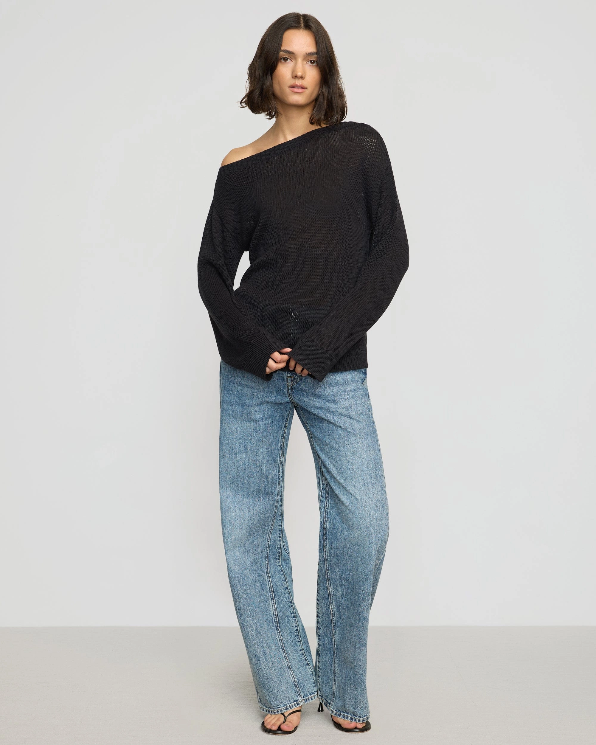 Issa Lightweight Off-Shoulder Sweater
