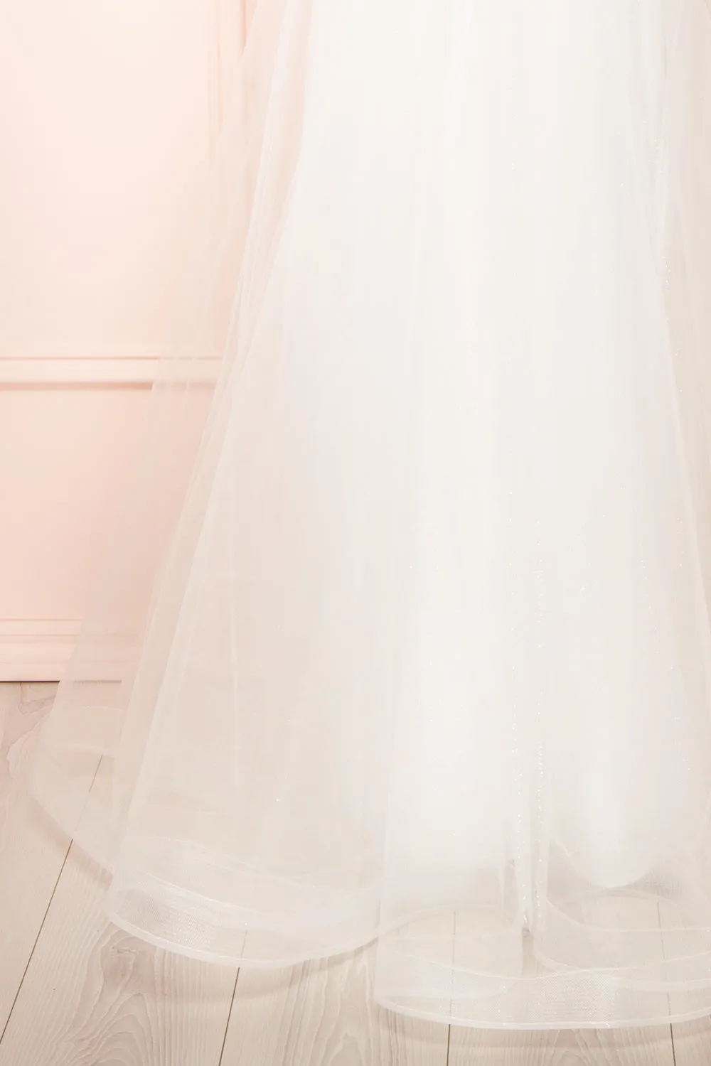Kahena | Off-The-Shoulder Bridal Gown w/ Floral Embroidery