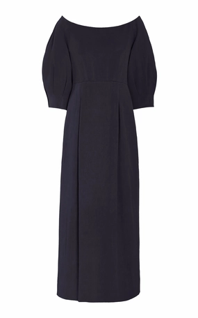 Majano Dress in Dark Navy Hemp Cotton
