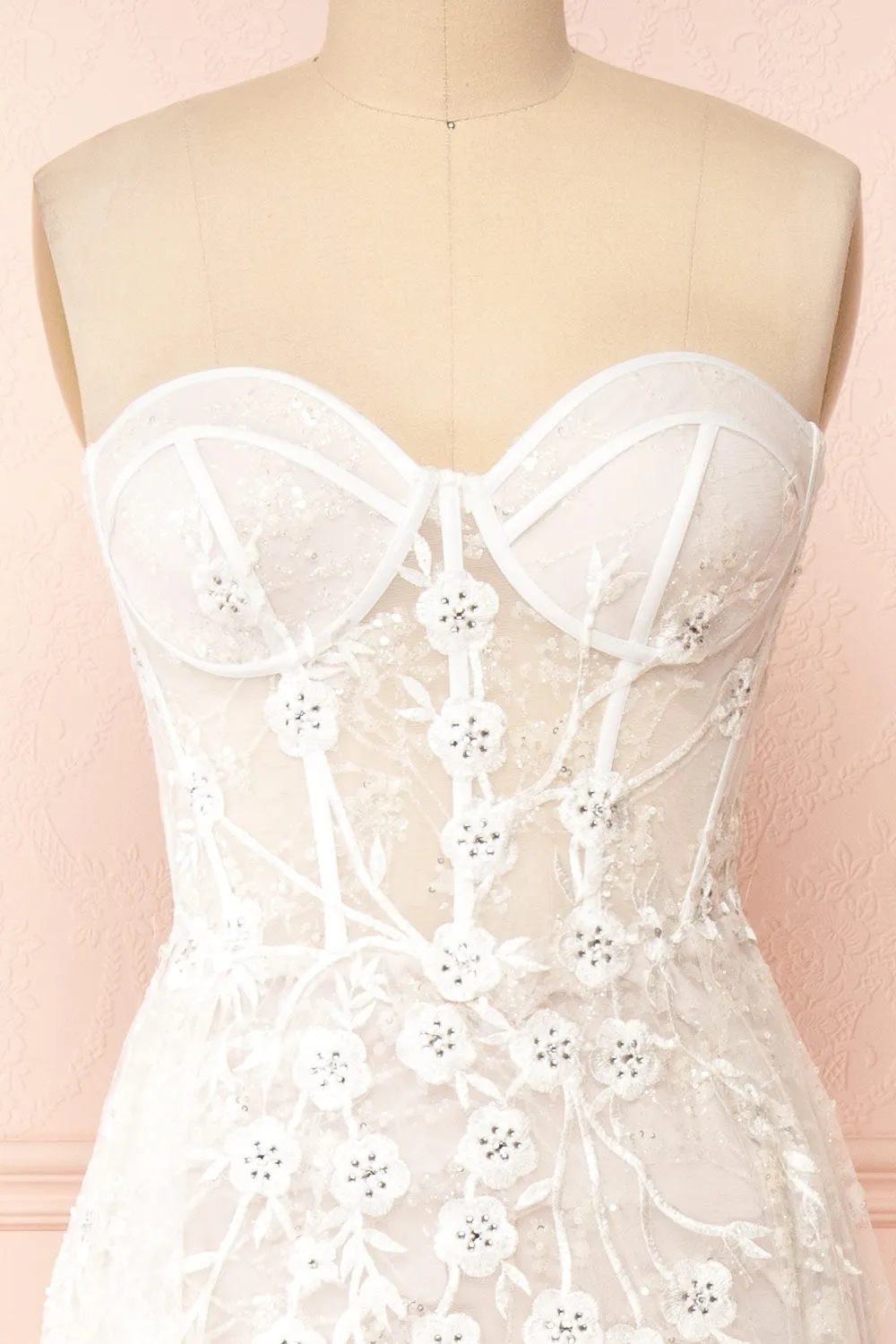 Melodie | Corset Dress w/ Floral Lace