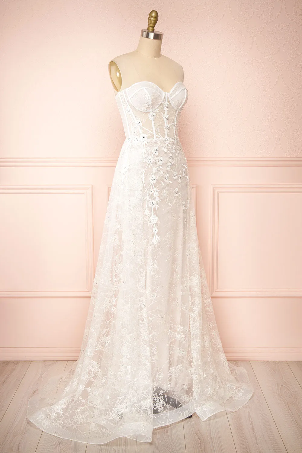 Melodie | Corset Dress w/ Floral Lace