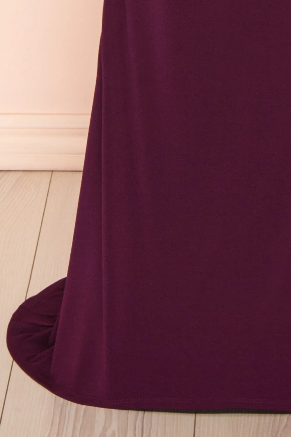 Nayla Purple | Mermaid Maxi Dress w/ Open Back