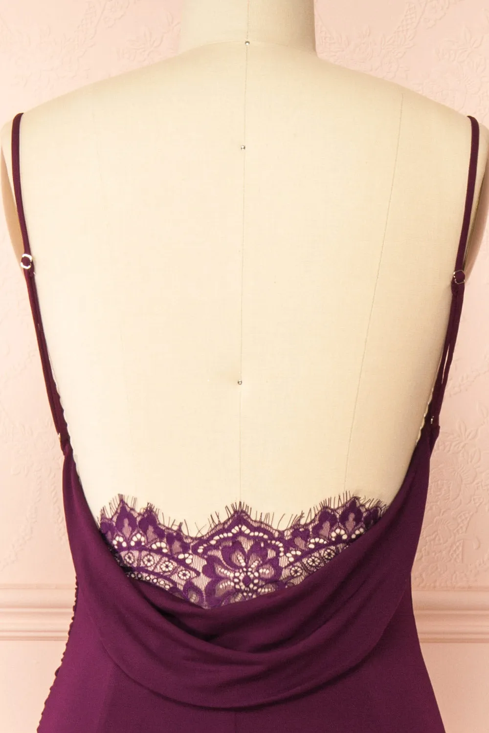 Nayla Purple | Mermaid Maxi Dress w/ Open Back