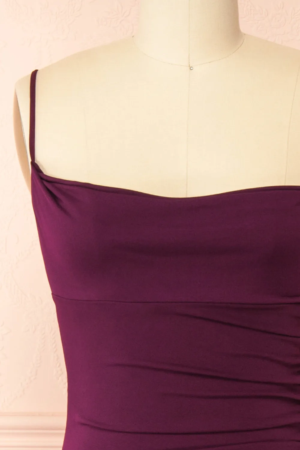 Nayla Purple | Mermaid Maxi Dress w/ Open Back