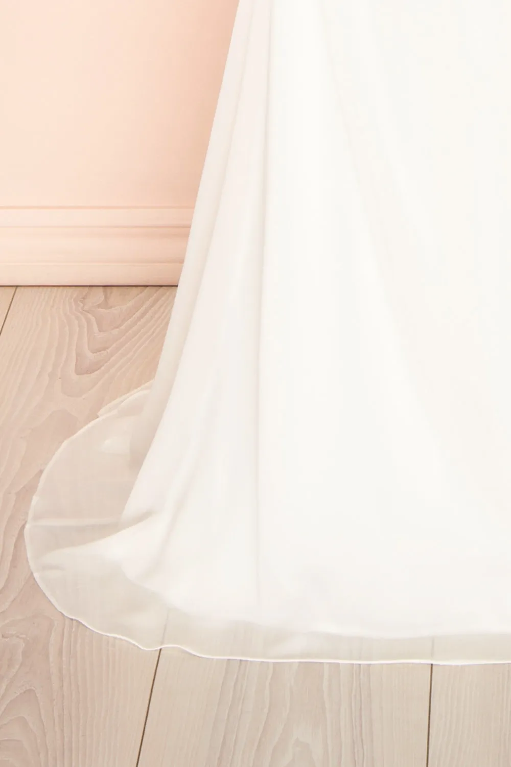 Pricille | Strapless Chiffon Fitted Bridal Dress