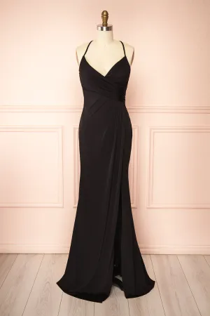 Shiva Black | Mermaid Dress w/ Wrapped Bodice