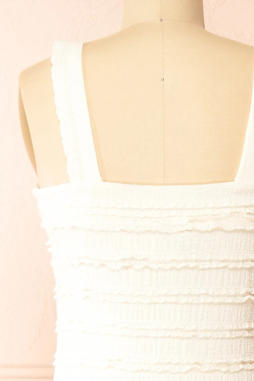 Tiffany | Long Ivory Fitted Dress w/ Lace