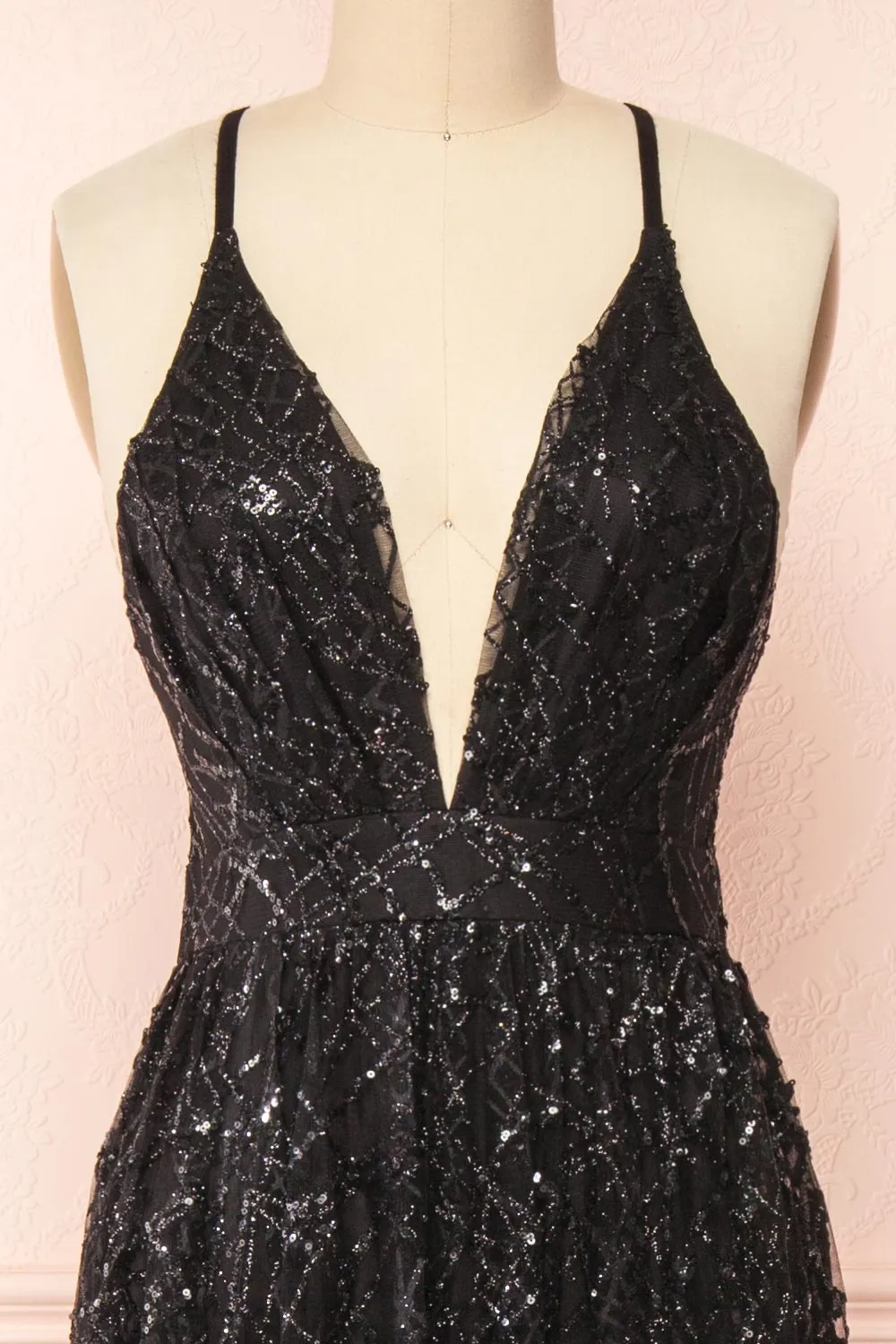 Tyffen Black | Sequin Maxi Dress