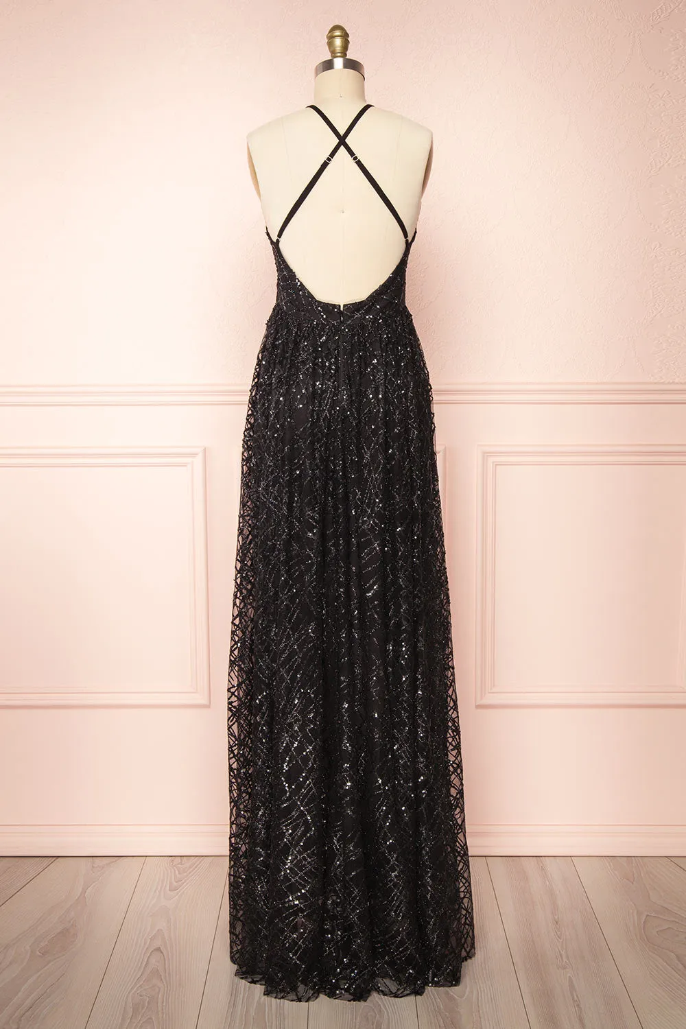 Tyffen Black | Sequin Maxi Dress