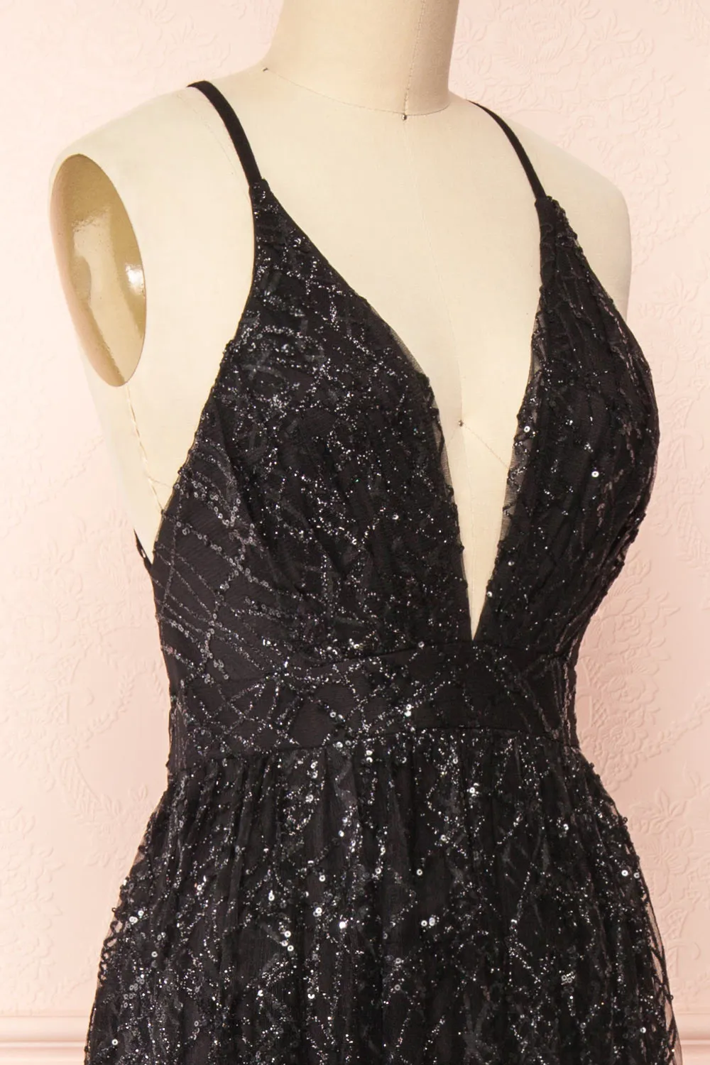 Tyffen Black | Sequin Maxi Dress